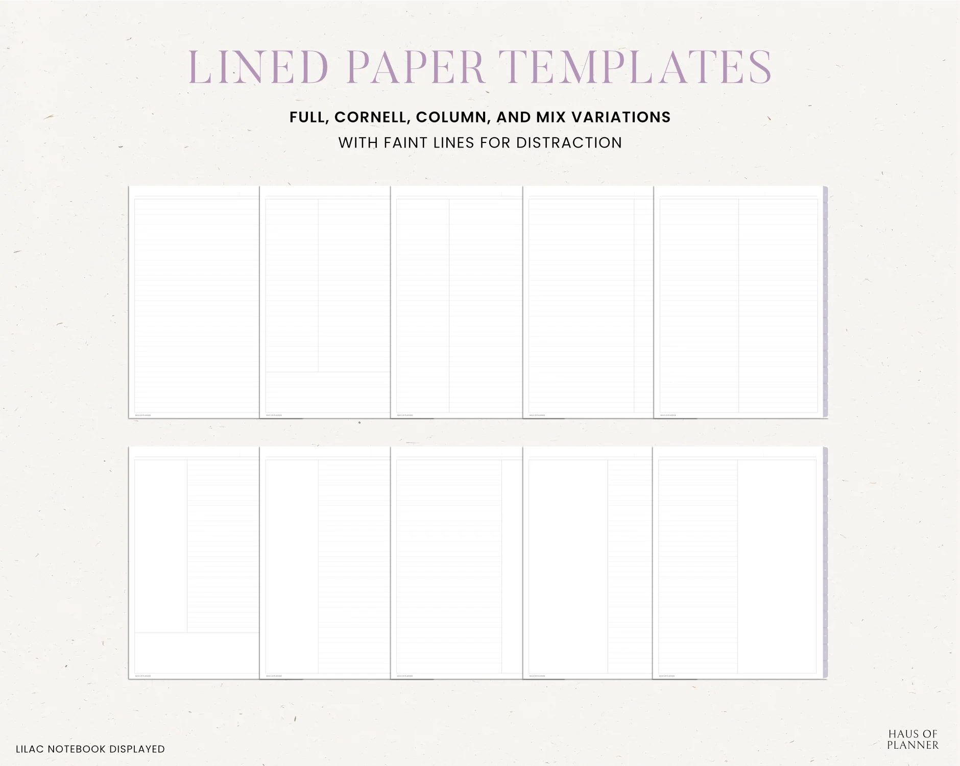 12 Subject Digital Notebooks | Bundle Landscape & Portrait | 5 Pastel Colors - Image 7