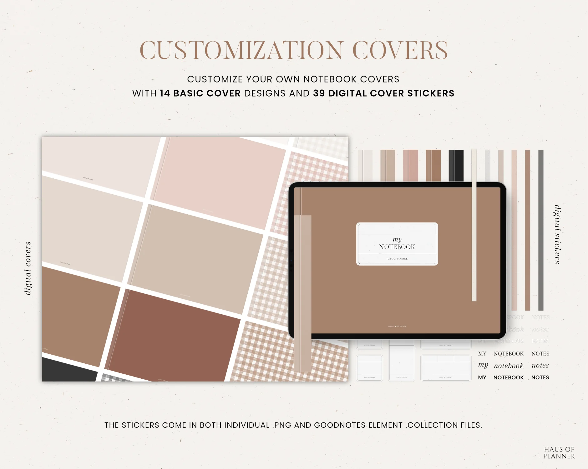 12 Subject Digital Notebooks | Landscape | 5 Neutral Colors - Image 10