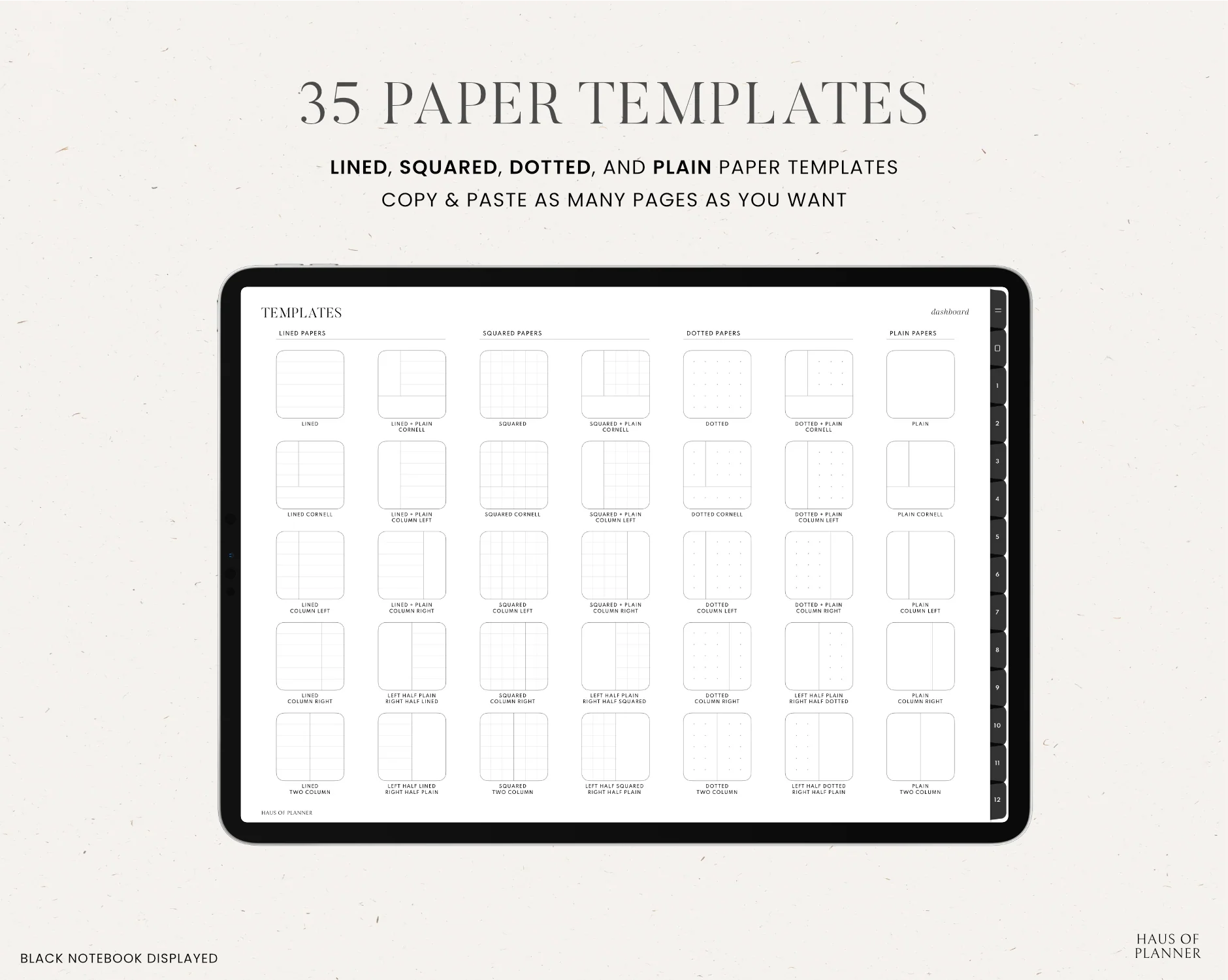12 Subject Digital Notebooks | Landscape | 5 Neutral Colors - Image 5