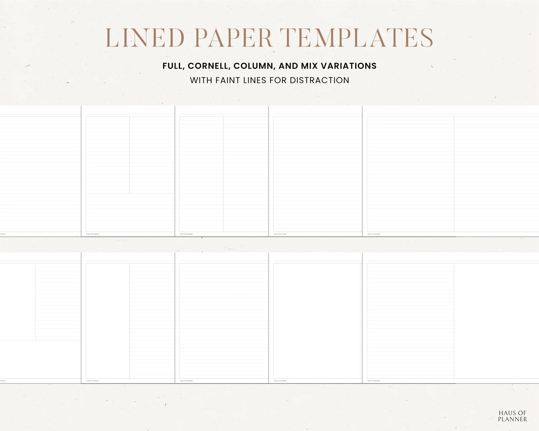 12 Subject Digital Notebooks | Landscape | 5 Neutral Colors - Image 6