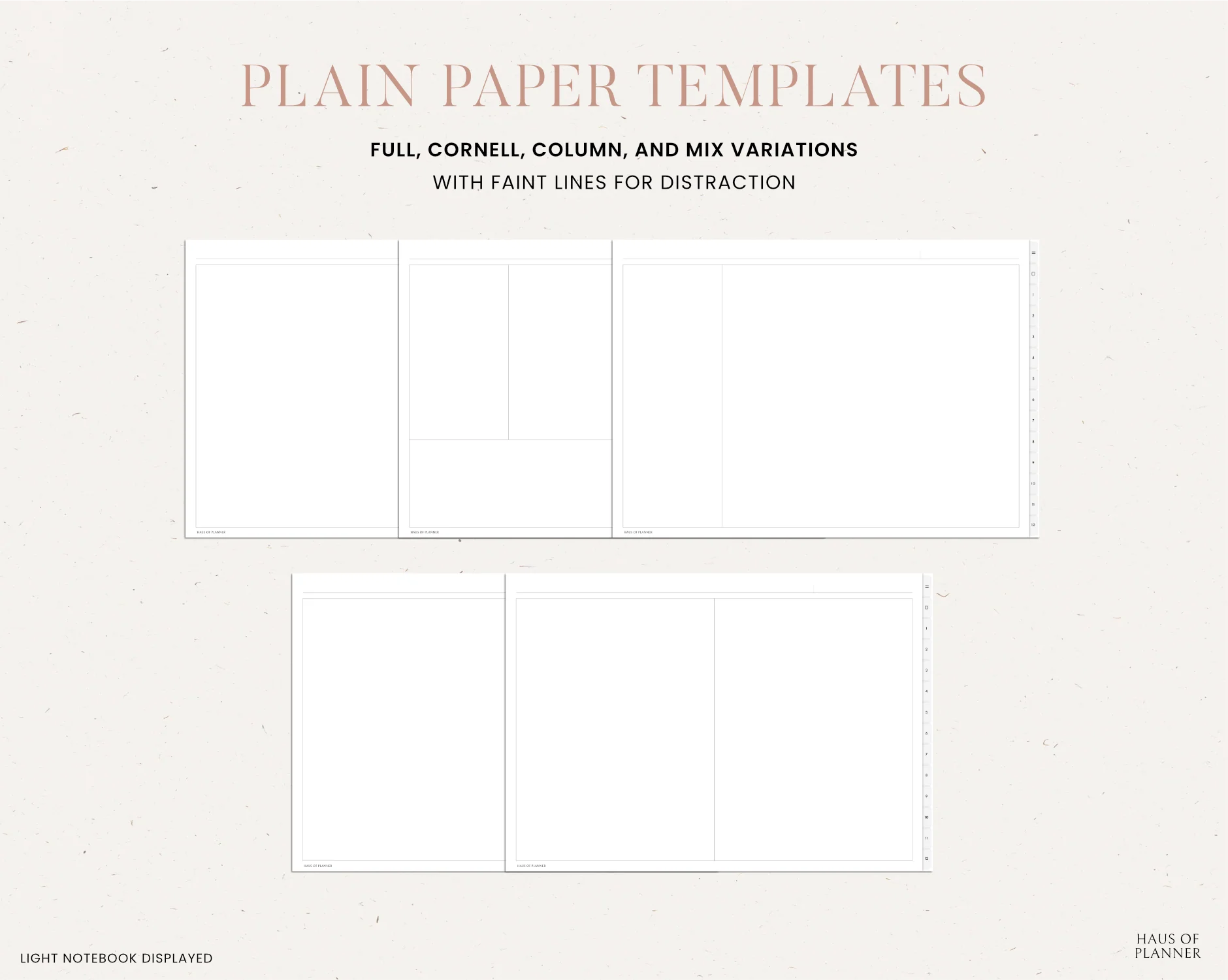 12 Subject Digital Notebooks | Landscape | 5 Neutral Colors - Image 9