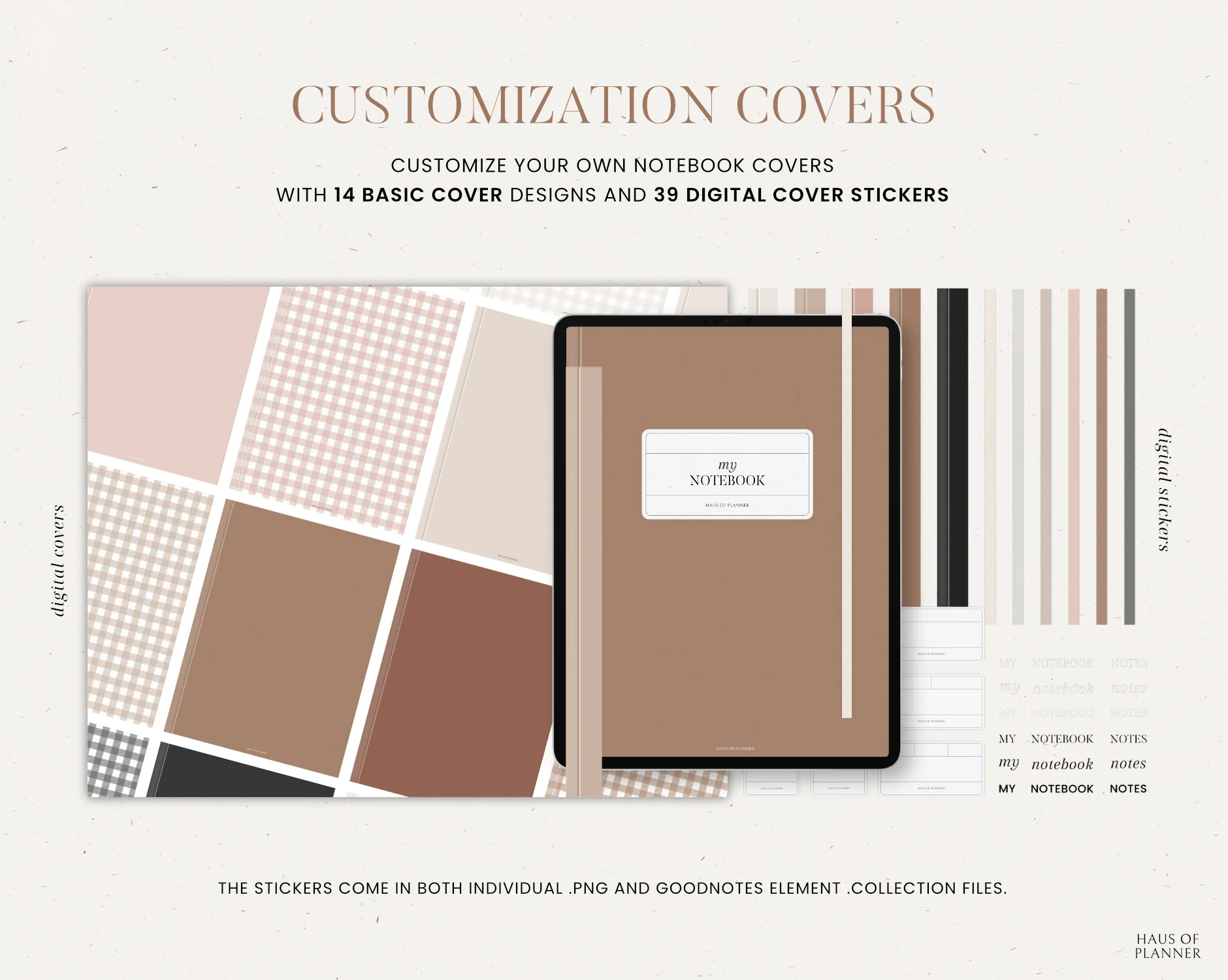 12 Subject Digital Notebooks | Portrait | 5 Neutral Colors - Image 10