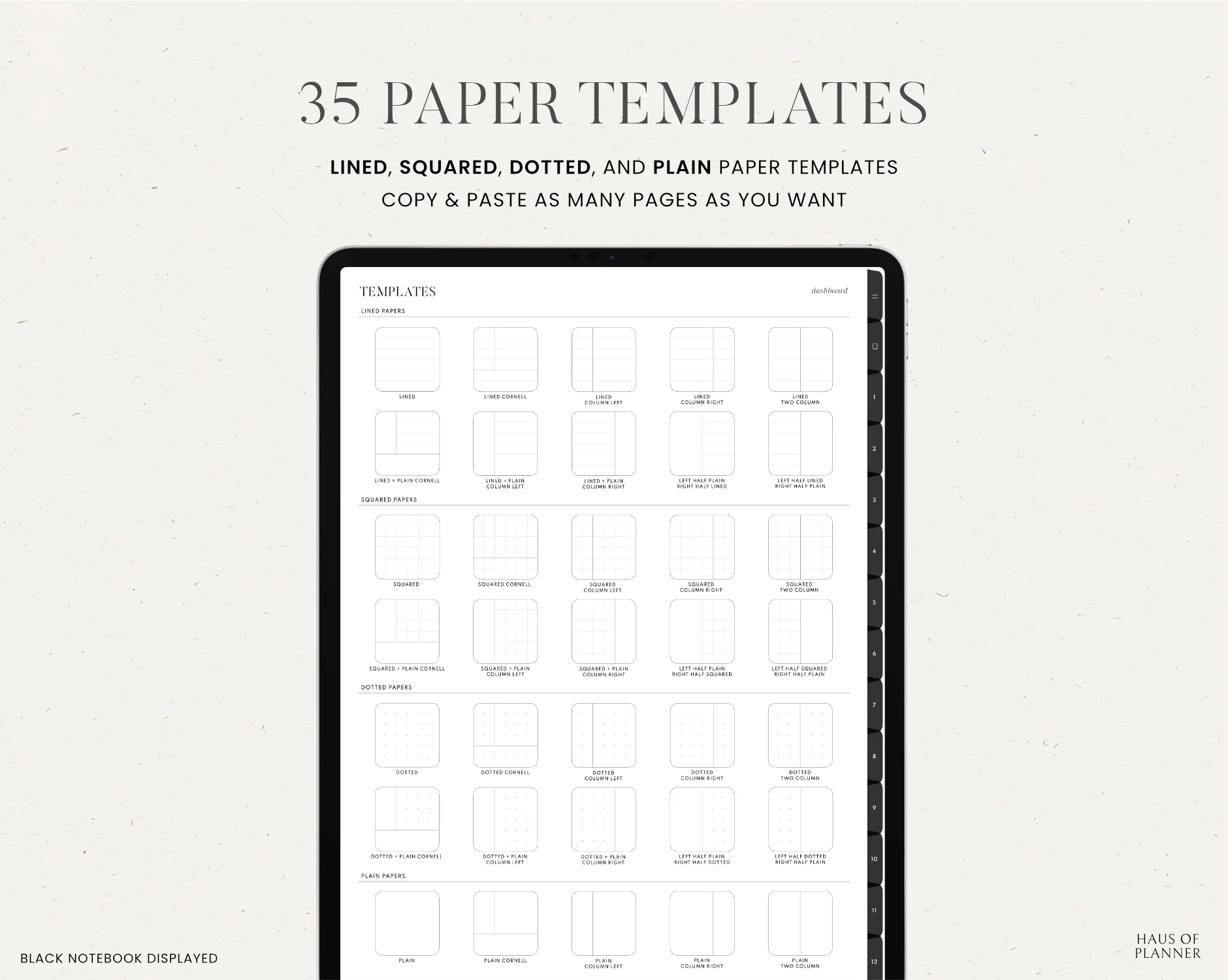 12 Subject Digital Notebooks | Portrait | 5 Neutral Colors - Image 5