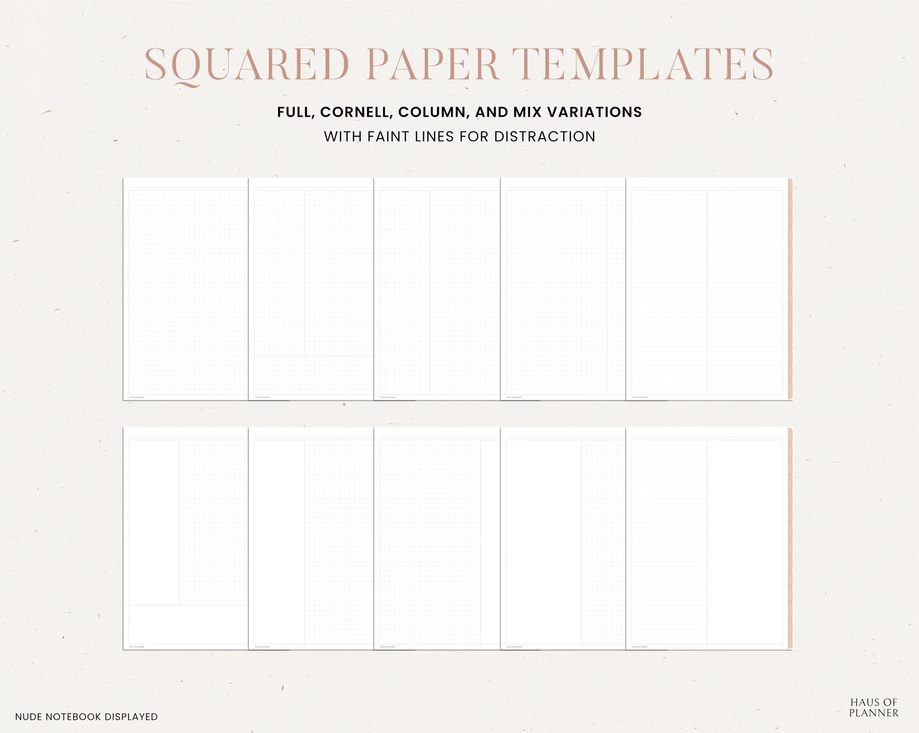 12 Subject Digital Notebooks | Portrait | 5 Neutral Colors - Image 7