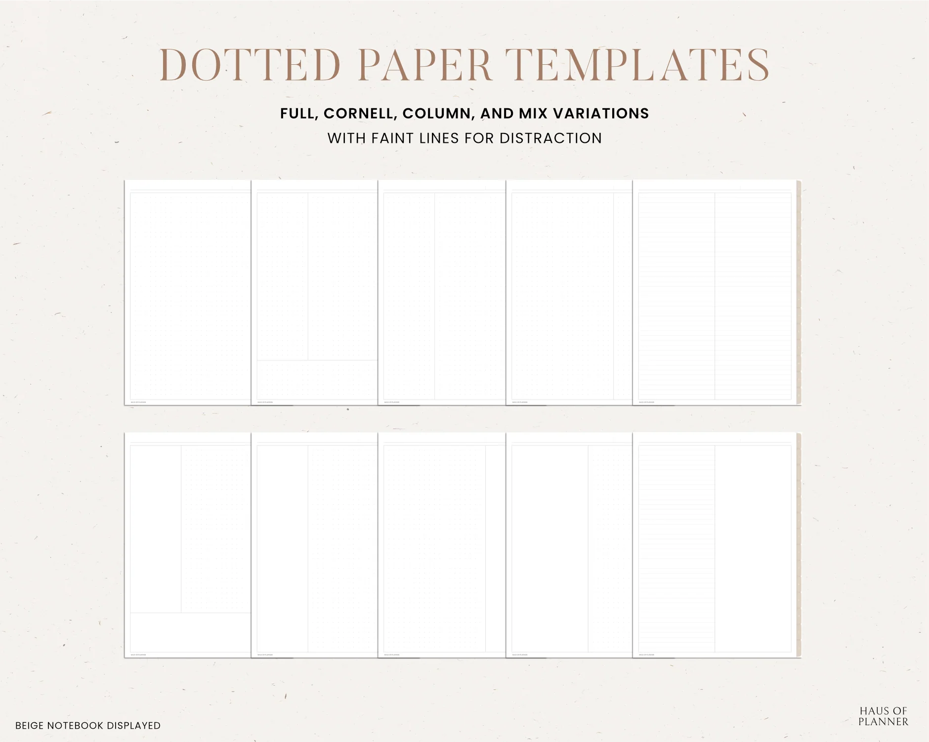 12 Subject Digital Notebooks | Portrait | 5 Neutral Colors - Image 8