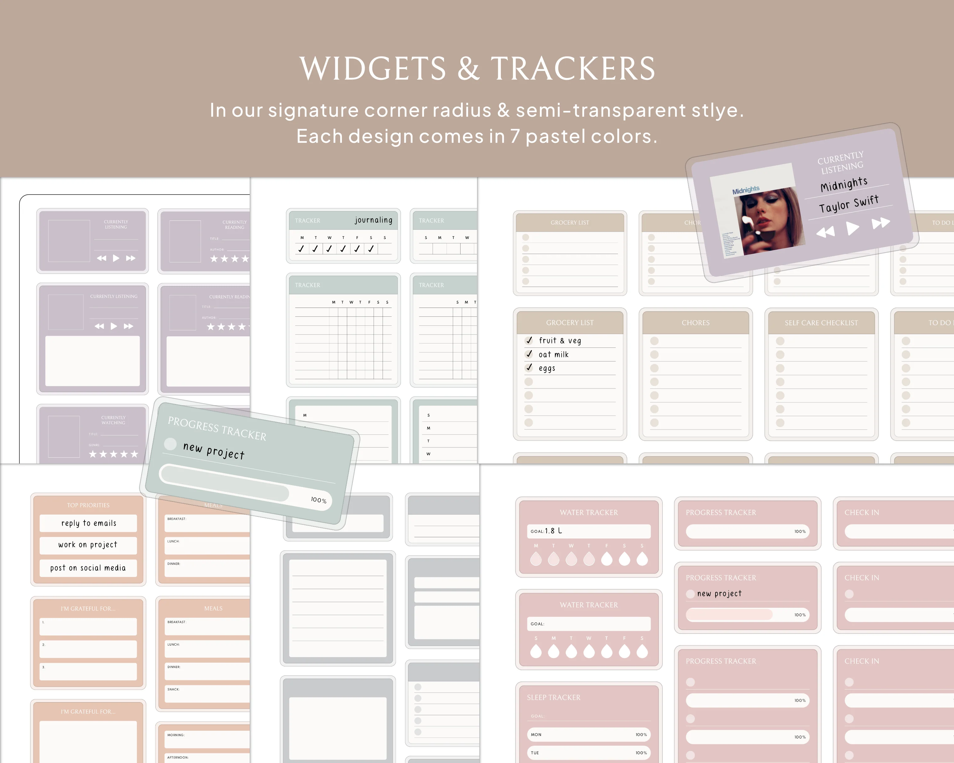 Everyday Widget Digital Stickers Vol.2 | Pastel - Image 3