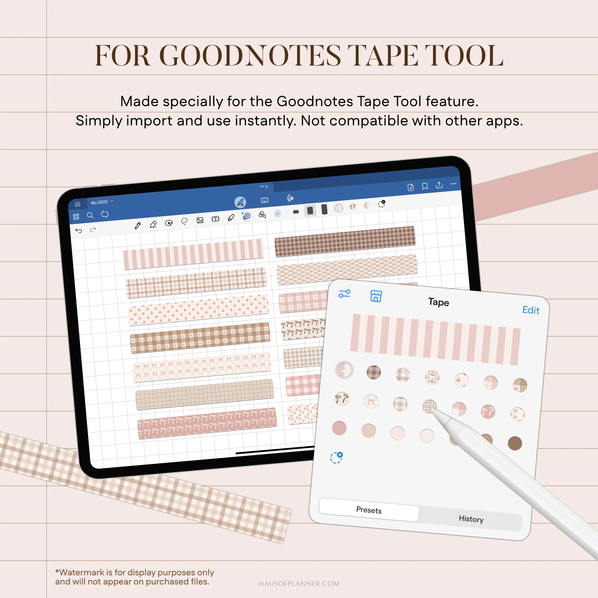 Goodnotes Pattern Washi Tapes - Image 3